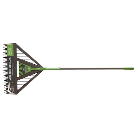Ames Rake, Leaf, Poly, 26In, -Sc-, Brown-Green, Asbld, Combo, 2714000